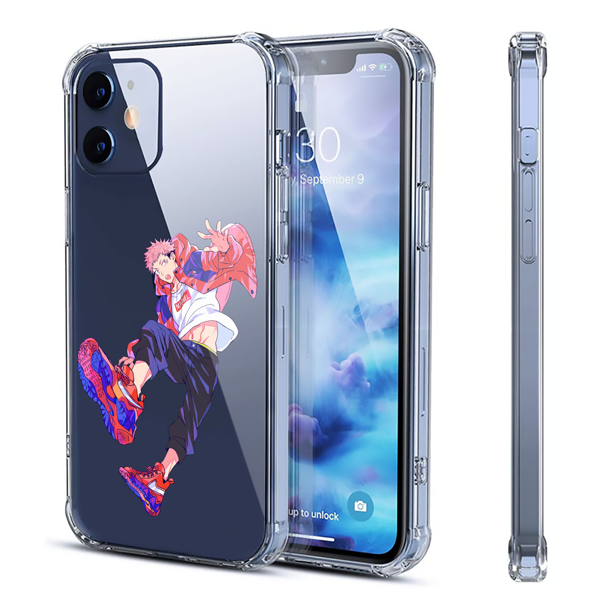 （画像用） 呪術廻戦 Jujutsu Kaisen 【iPhone 12シリーズ対応】透明スマホケース（クリアソフトケース）